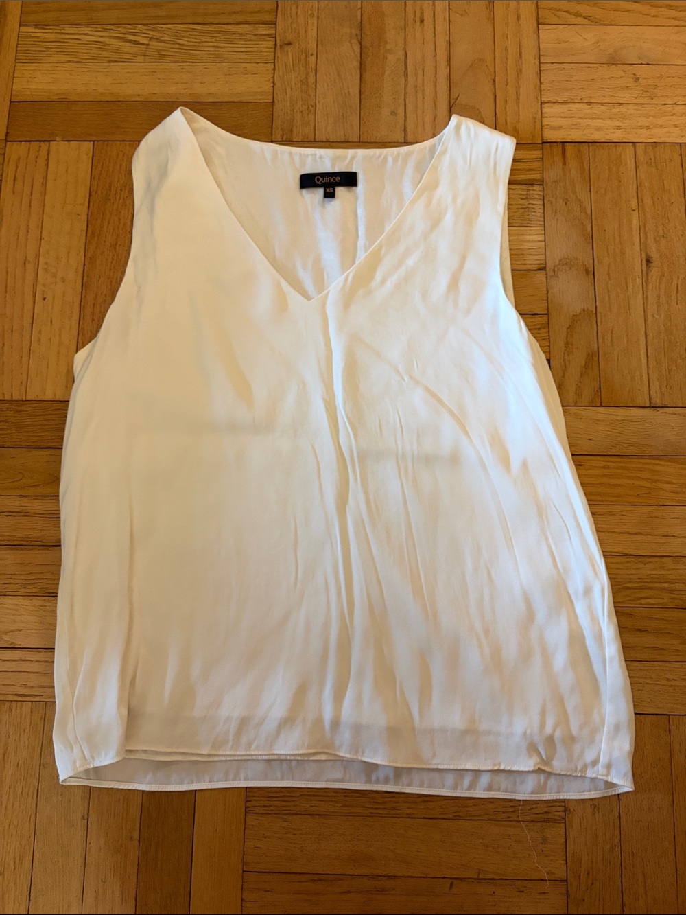 Quince Cream V-Neck Sleeveless Women's Camisole